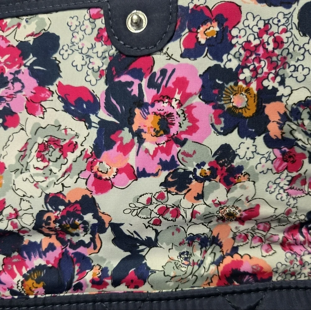 Vera Bradley Navy RFID Quilted Crossbody  Wristlet